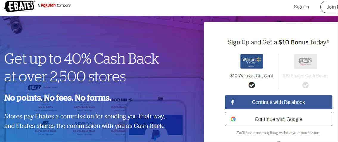 Best Cashback Websites eBates